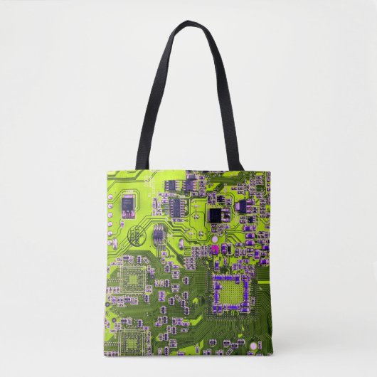 Printed Circuit Assembly PCB Yellow Circuit Board Tote Bag (Voorkant)