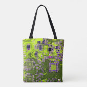 Printed Circuit Assembly PCB Yellow Circuit Board Tote Bag (Achterkant)