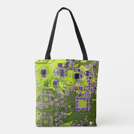 Printed Circuit Assembly PCB Yellow Circuit Board Tote Bag (Achterkant)