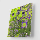 Printed Circuit Assembly PCB Yellow Circuit Board Vierkante Klok (Hoek)