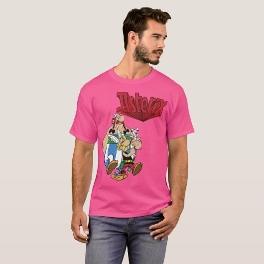 Printed Gallic Adventures Video Game Asteri Printe T-shirt (Voorkant volledig)