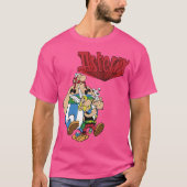 Printed Gallic Adventures Video Game Asteri Printe T-shirt (Voorkant)
