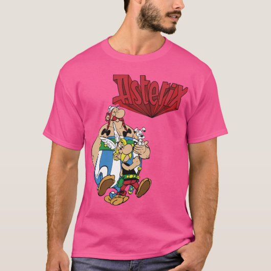 Printed Gallic Adventures Video Game Asteri Printe T-shirt (Voorkant)