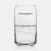 Printed glass can set of 1 blikvorm glas (Achterkant)