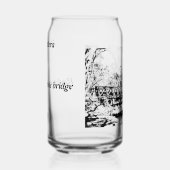 Printed glass can set of 1 blikvorm glas (Rechts)