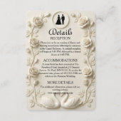 Printed Relief Floral Swans Ornate Cream Informatiekaartje (Voorkant)