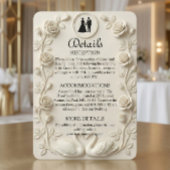 Printed Relief Floral Swans Ornate Cream Informatiekaartje