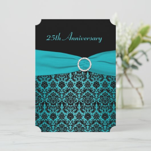 PRINTED RIBBON 25th Jubileum Invitation Kaart (Staand voorkant)