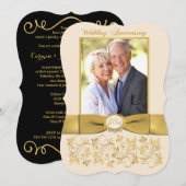 PRINTED RIBBON 50th Jubileum Invite 2 Kaart (Voorkant / Achterkant)