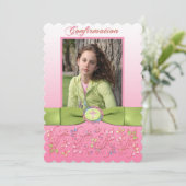 PRINTED RIBBON Bevestiging Fotouitnodiging Kaart (Staand voorkant)