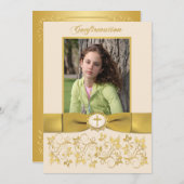 PRINTED RIBBON Bevestiging Fotouitnodiging Kaart (Voorkant / Achterkant)