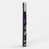 PRINTED RIBBON Black Paars Silver Damask iPhone 5 Case-Mate iPhone Case (Achterkant/rechts)