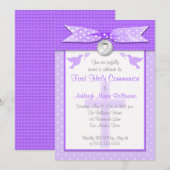 PRINTED RIBBON First Heilige Communauté Invitation Kaart (Voorkant / Achterkant)