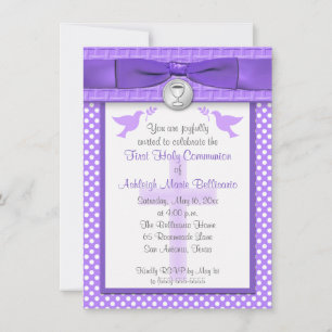 PRINTED RIBBON First Heilige Communauteit Uitnodig Kaart