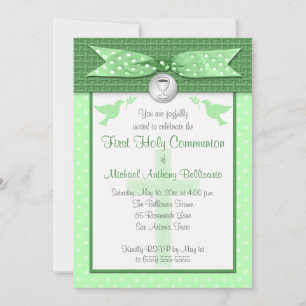 PRINTED RIBBON First Heilige Communauteit Uitnodig Kaart