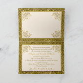 PRINTED RIBBON Floral 50th Jubileum Invitation (Binnen)