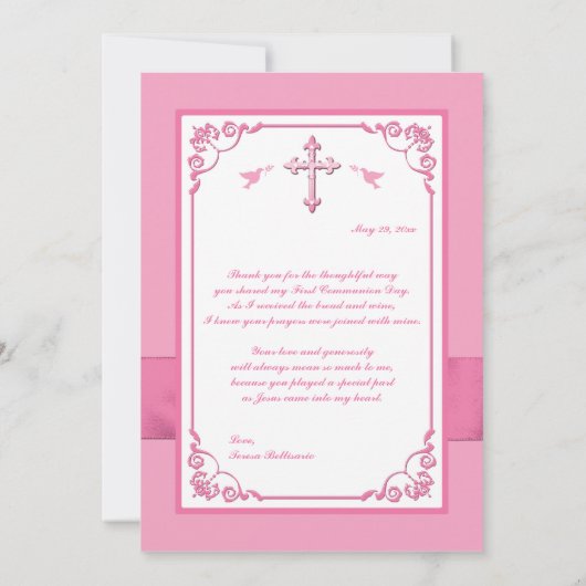 PRINTED RIBBON Heilige Communauteit Foto: Bedankt (Achterkant)