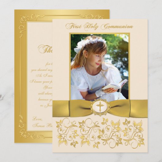 PRINTED RIBBON Heilige Communauteit Foto: Bedankt (Voorkant / Achterkant)