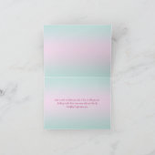 PRINTED RIBBON Pink, Aqua Floral Hartelijk dank Ka Bedankkaart (Binnen)
