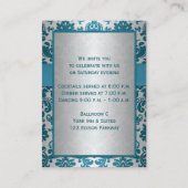 PRINTED RIBBON Silver, Blauwgroen Damask Enclosure Informatiekaartje (Achterkant)
