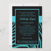 PRINTED RIBBON Zebra 16th Birthday Invitation Kaart (Achterkant)