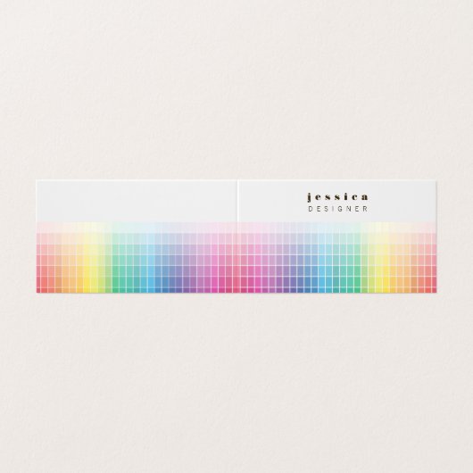 Printer Designer Kleur Staal Palet Sample Visitekaartje (Buitenkant ongevouwen)