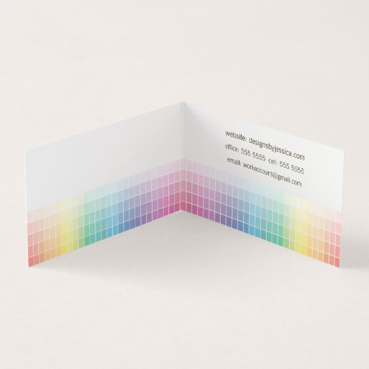 Printer Designer Kleur Staal Palet Sample Visitekaartje (Binnen)