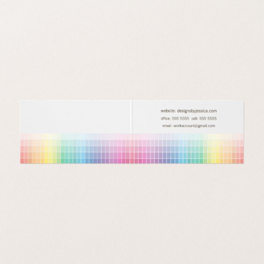 Printer Designer Kleur Staal Palet Sample Visitekaartje (Binnenkant ongevouwen)