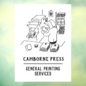 Printer- en afdrukbedrijf raamsticker (Vel 3)