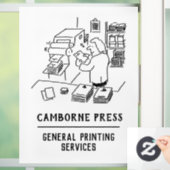 Printer- en afdrukbedrijf raamsticker (Huis)