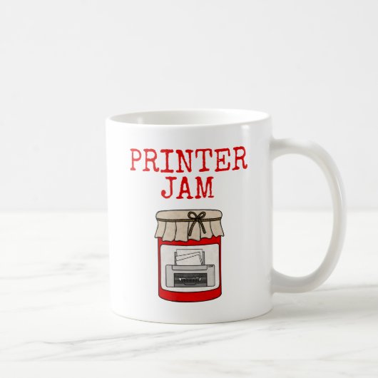 Printer Jam, Computer IT Technician Kantoor Funny Koffiemok (Rechts)