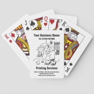 Printer- of afdrukservices pokerkaarten