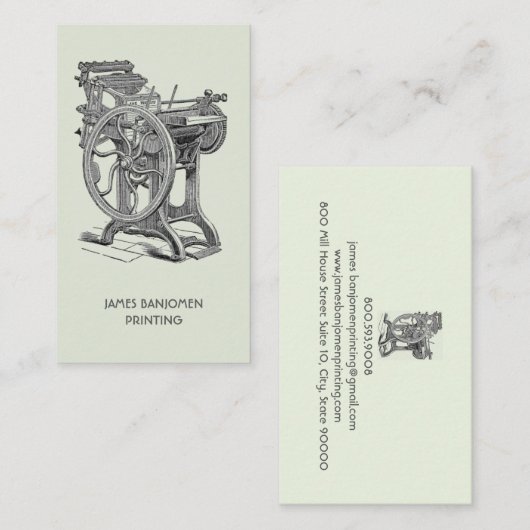  printer of kleine boekhandel visitekaartje (Voorkant / Achterkant)