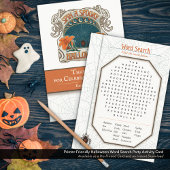 Printer-vriendelijke Halloween Easy Word Search Pa Feestdagenkaart