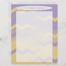 Printeraangepaste lavender en Gold Chevron Station
