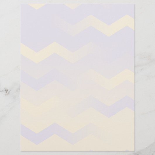 Printeraangepaste lavender en Gold Chevron Station Briefhoofd (Achterkant)
