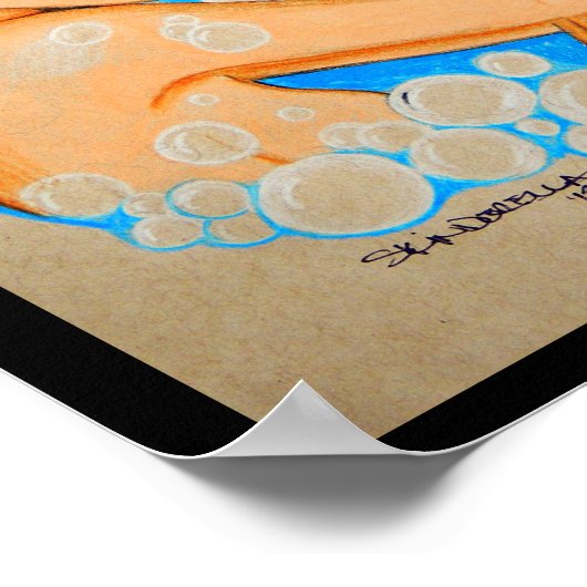 Printerblad "Bubble Bath" van kleuters Poster (Hoek)