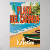 Printerblad Playa del Carmen Vintage — poster (Voorkant)