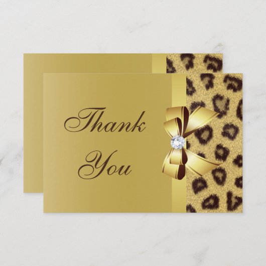 Printerbord, diamant en luipaard, bedankt (Voorkant / Achterkant)