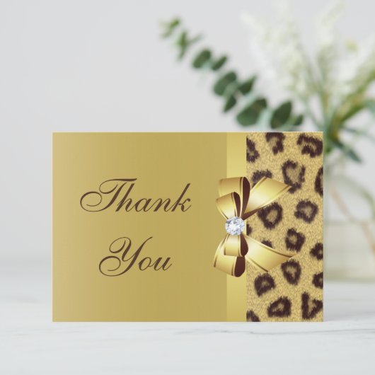 Printerbord, diamant en luipaard, bedankt (Staand voorkant)