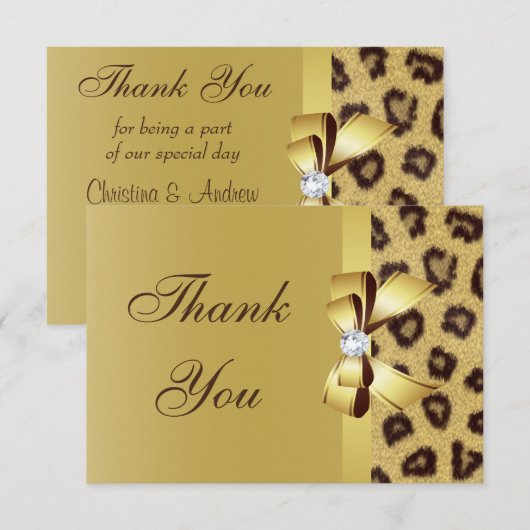 Printerbord, diamant en luipaard, bedankt (Voorkant / Achterkant)