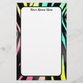 Printerbriefpapier van Neon Zebra Briefpapier (Voorkant)