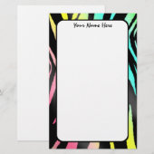 Printerbriefpapier van Neon Zebra Briefpapier (Voorkant / Achterkant)