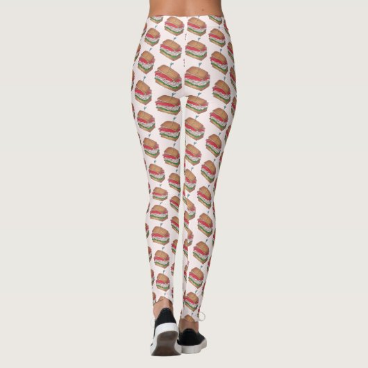 Printerdiner Diner Foodie, restaurant voor de Club Leggings (Achterkant)