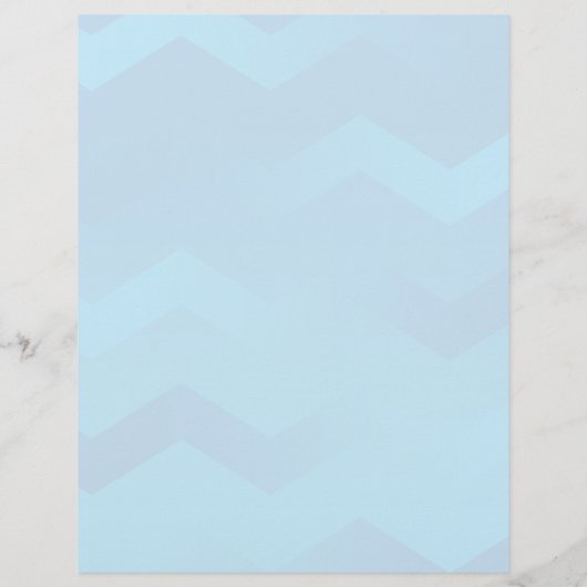 Printergemaakt blauw-Chevron Stationery Briefhoofd (Achterkant)