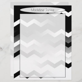 Printergemaakt zwart en wit papier briefhoofd