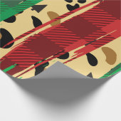 Printerkerstprintplaat met rood en groen beschermh cadeaupapier (Hoek)