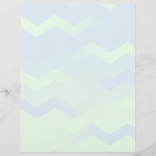 Printermaangeblazen blauw en groen gekleurd papier briefhoofd (Achterkant)