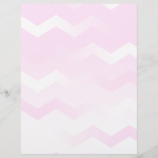 Printermagenta en White Chevron Stationery Briefhoofd (Achterkant)