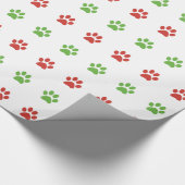 Printerpatroon met kerstrood en groen pakket cadeaupapier (Hoek)